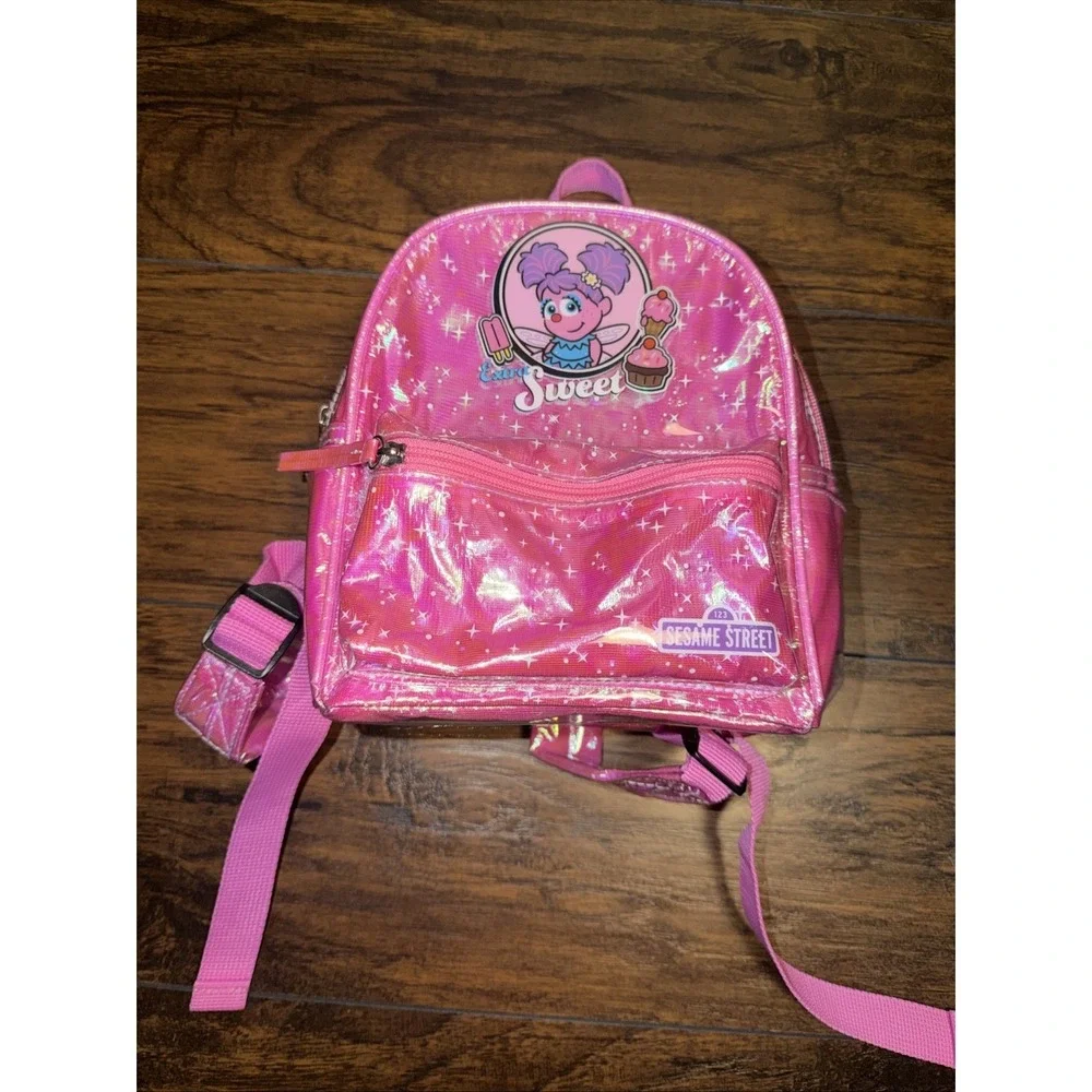 Rare Sesame Street Abby Cadabby Extra Sweet Mini Backpack Cupcake Pink Sea World